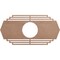 Ekena Millwork Chrysler Wood Fretwork Pierced Ceiling Medallion, Wood (Paint Grade), 24"W x 12"H x 6 1/4"ID x 3/8"T CMWP24X12X0375CSMF - alternate 1